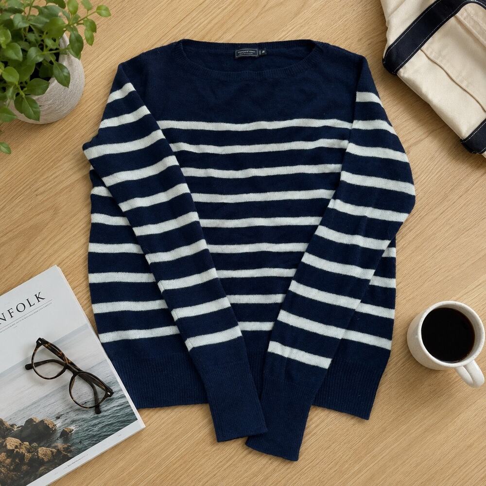 Vineyard Vines Cashmere Linen Striped Sweater